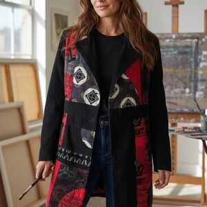 Desigual Multicolor Artistic Trench Coat